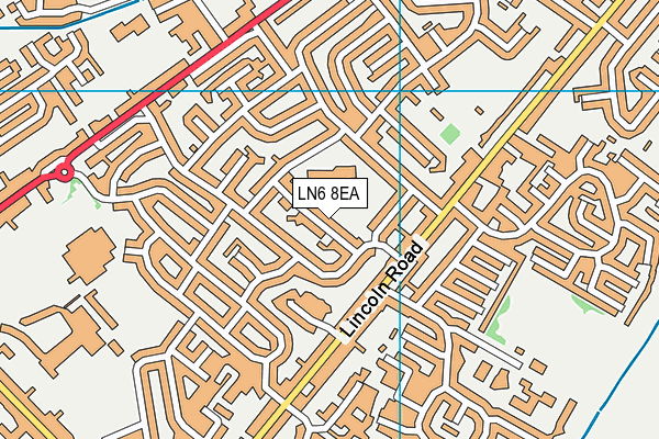 LN6 8EA map - OS VectorMap District (Ordnance Survey)