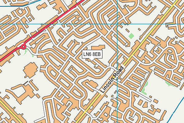 LN6 8EB map - OS VectorMap District (Ordnance Survey)