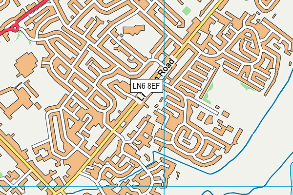 LN6 8EF map - OS VectorMap District (Ordnance Survey)
