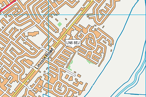 LN6 8EJ map - OS VectorMap District (Ordnance Survey)