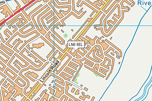 LN6 8EL map - OS VectorMap District (Ordnance Survey)