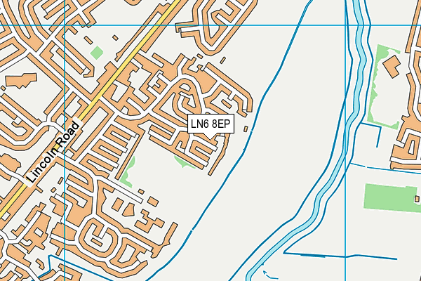 LN6 8EP map - OS VectorMap District (Ordnance Survey)