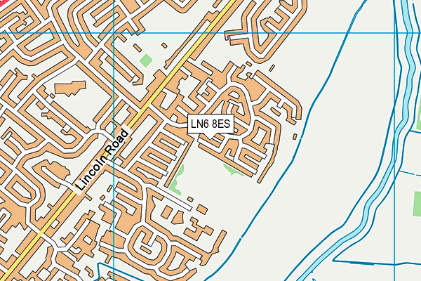 LN6 8ES map - OS VectorMap District (Ordnance Survey)