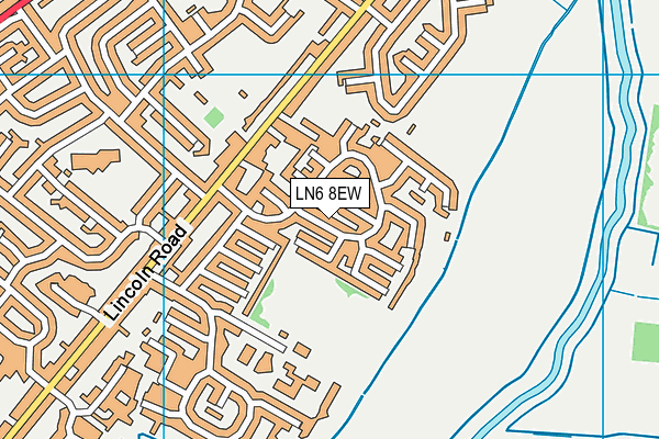 LN6 8EW map - OS VectorMap District (Ordnance Survey)