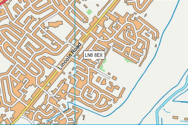 LN6 8EX map - OS VectorMap District (Ordnance Survey)