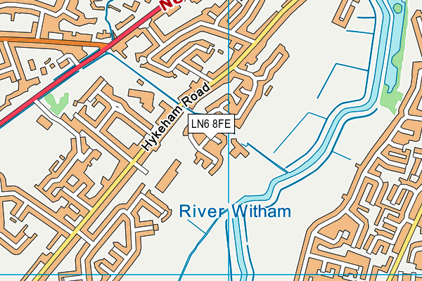 LN6 8FE map - OS VectorMap District (Ordnance Survey)