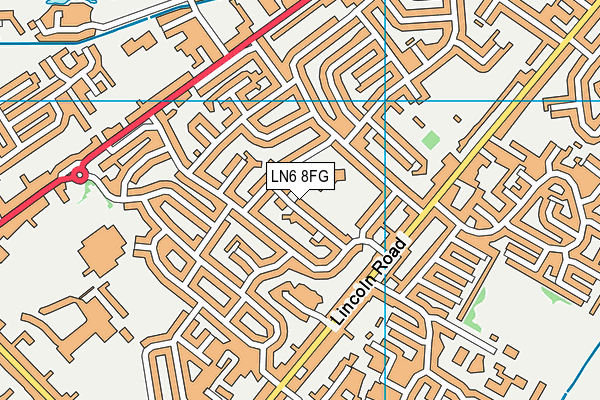 LN6 8FG map - OS VectorMap District (Ordnance Survey)