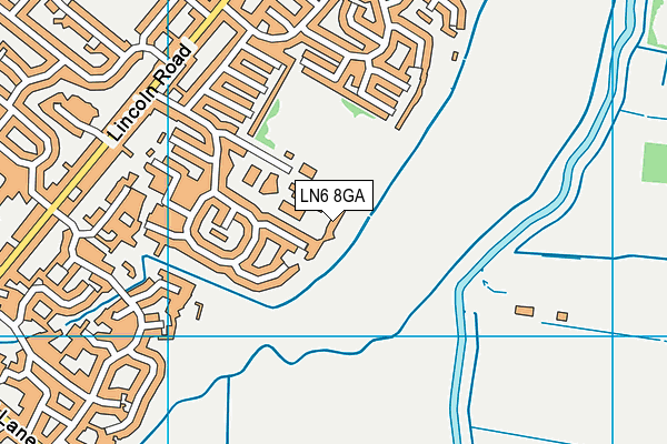 LN6 8GA map - OS VectorMap District (Ordnance Survey)