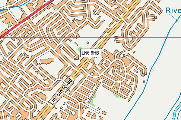 LN6 8HB map - OS VectorMap District (Ordnance Survey)