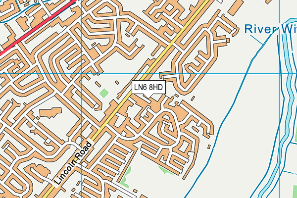 LN6 8HD map - OS VectorMap District (Ordnance Survey)