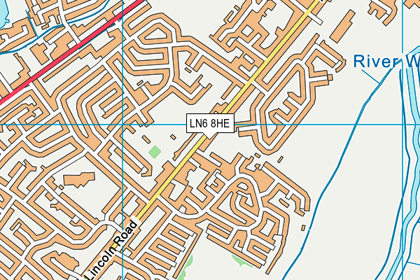 LN6 8HE map - OS VectorMap District (Ordnance Survey)