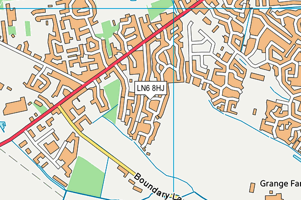 LN6 8HJ map - OS VectorMap District (Ordnance Survey)