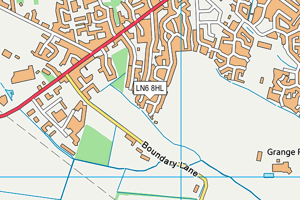 LN6 8HL map - OS VectorMap District (Ordnance Survey)
