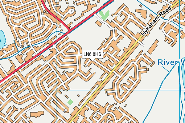 LN6 8HS map - OS VectorMap District (Ordnance Survey)