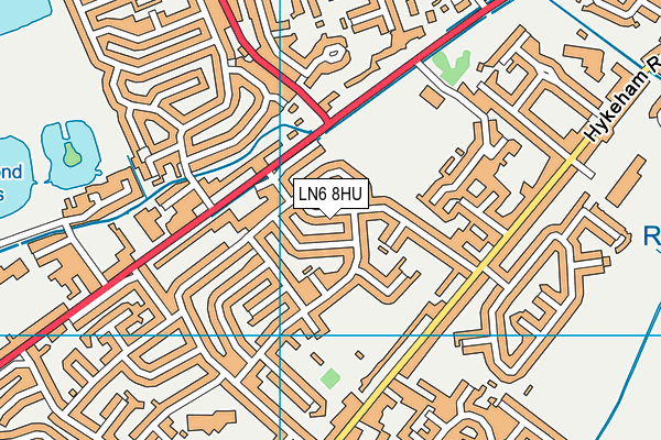LN6 8HU map - OS VectorMap District (Ordnance Survey)