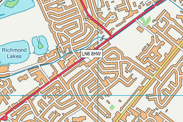 LN6 8HW map - OS VectorMap District (Ordnance Survey)