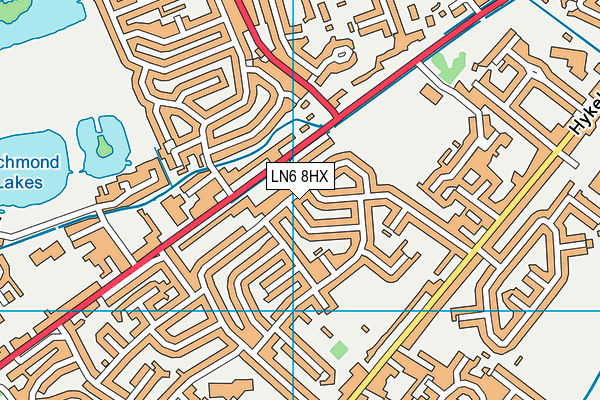 LN6 8HX map - OS VectorMap District (Ordnance Survey)