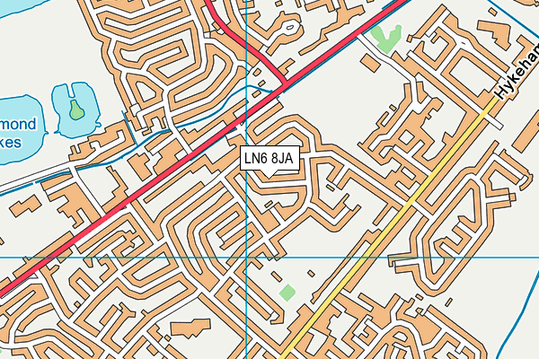 LN6 8JA map - OS VectorMap District (Ordnance Survey)