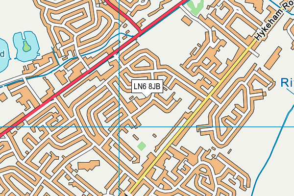 LN6 8JB map - OS VectorMap District (Ordnance Survey)