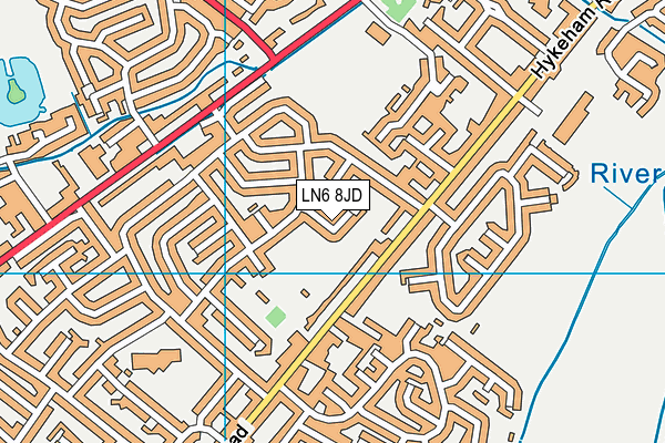 LN6 8JD map - OS VectorMap District (Ordnance Survey)