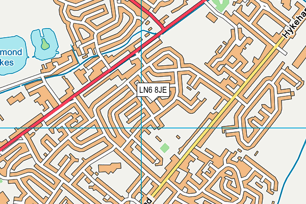 LN6 8JE map - OS VectorMap District (Ordnance Survey)