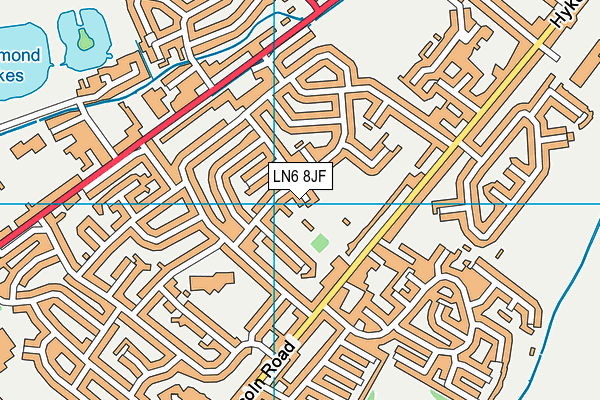 LN6 8JF map - OS VectorMap District (Ordnance Survey)