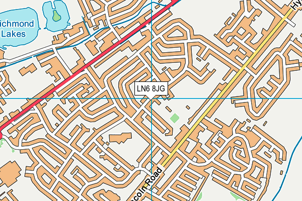 LN6 8JG map - OS VectorMap District (Ordnance Survey)