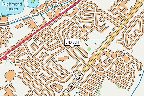 LN6 8JH map - OS VectorMap District (Ordnance Survey)