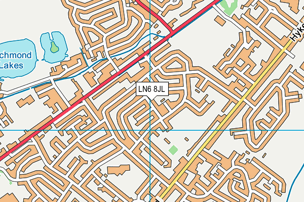 LN6 8JL map - OS VectorMap District (Ordnance Survey)