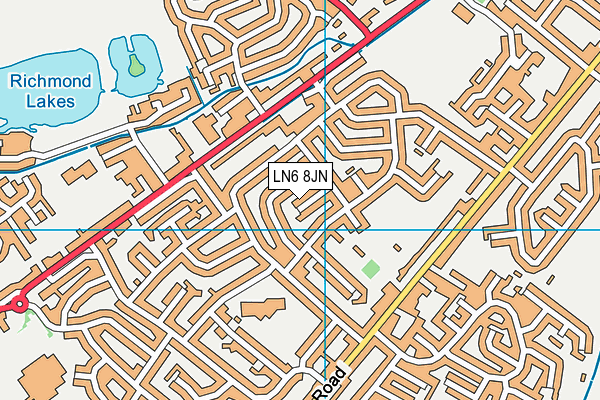 LN6 8JN map - OS VectorMap District (Ordnance Survey)