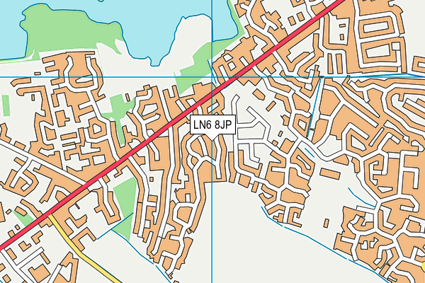 LN6 8JP map - OS VectorMap District (Ordnance Survey)