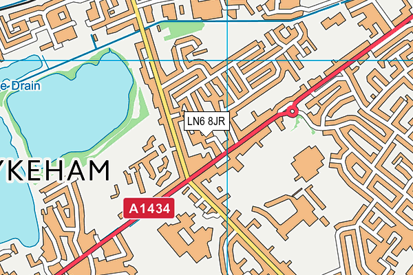 LN6 8JR map - OS VectorMap District (Ordnance Survey)
