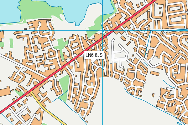 LN6 8JS map - OS VectorMap District (Ordnance Survey)