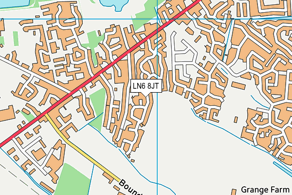 LN6 8JT map - OS VectorMap District (Ordnance Survey)