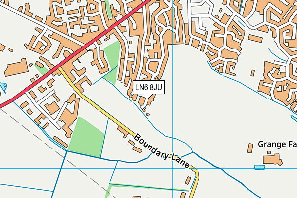 LN6 8JU map - OS VectorMap District (Ordnance Survey)