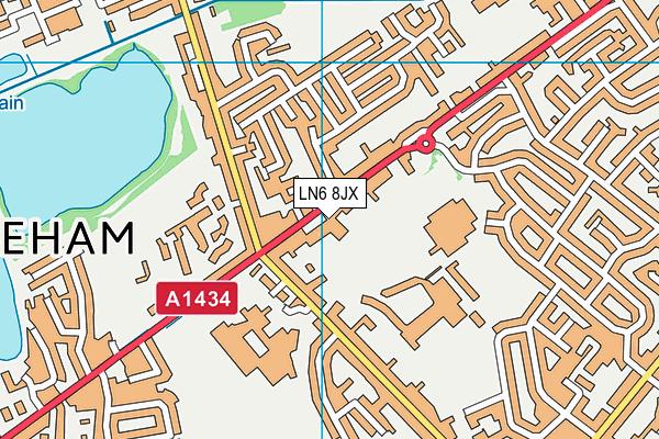 LN6 8JX map - OS VectorMap District (Ordnance Survey)