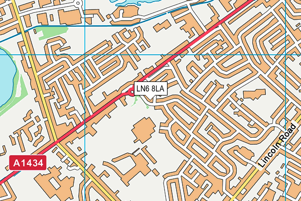 LN6 8LA map - OS VectorMap District (Ordnance Survey)