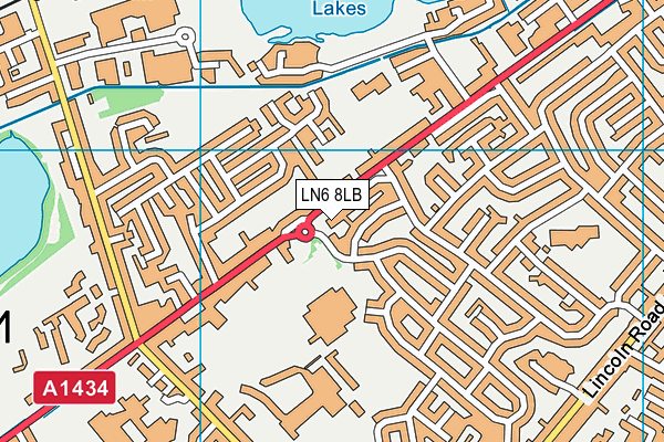 LN6 8LB map - OS VectorMap District (Ordnance Survey)