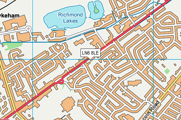 LN6 8LE map - OS VectorMap District (Ordnance Survey)