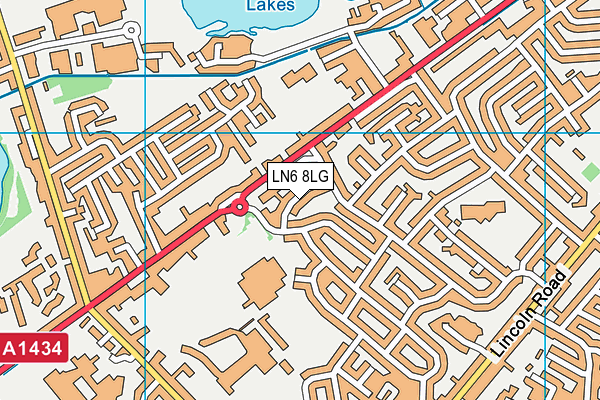 LN6 8LG map - OS VectorMap District (Ordnance Survey)