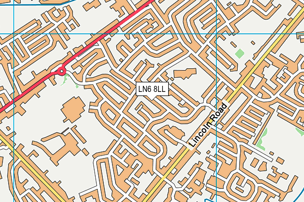 LN6 8LL map - OS VectorMap District (Ordnance Survey)