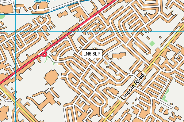 LN6 8LP map - OS VectorMap District (Ordnance Survey)
