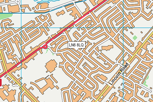 LN6 8LQ map - OS VectorMap District (Ordnance Survey)