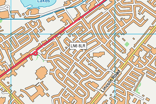 LN6 8LR map - OS VectorMap District (Ordnance Survey)