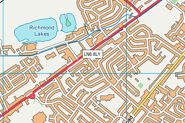 LN6 8LY map - OS VectorMap District (Ordnance Survey)