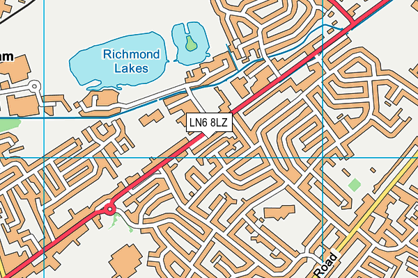 LN6 8LZ map - OS VectorMap District (Ordnance Survey)
