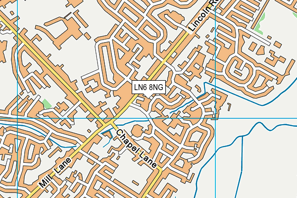 LN6 8NG map - OS VectorMap District (Ordnance Survey)