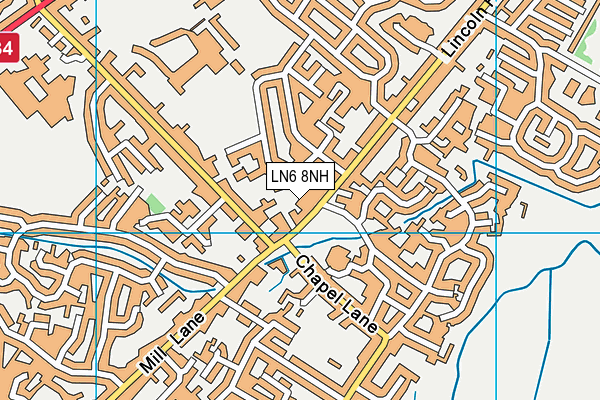 LN6 8NH map - OS VectorMap District (Ordnance Survey)
