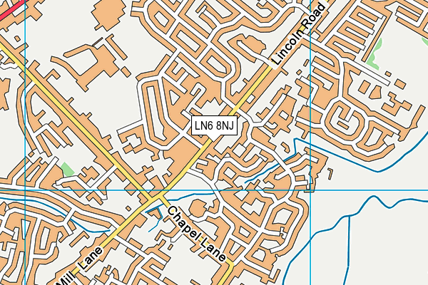 LN6 8NJ map - OS VectorMap District (Ordnance Survey)