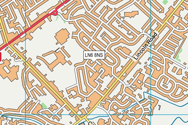 LN6 8NS map - OS VectorMap District (Ordnance Survey)